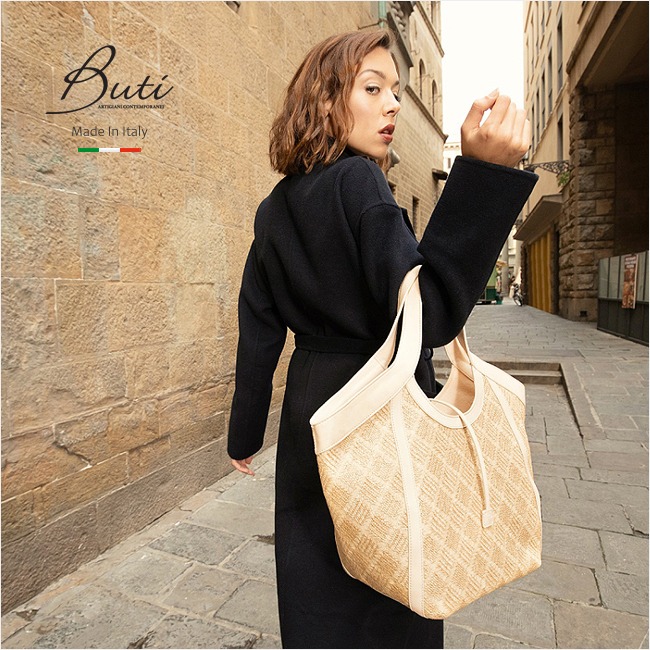 [ BUTI Italia - Lisa 30 Fabric Vegetable Leather ] 이탈리아 명품 수제 가방 부띠 핸드백 악세사리